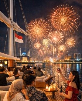 Tahun Baru di Kapal Pinisi Makassar
